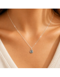Collar Escapulario 9 mm Chapado en Plata | Joyería Religiosa 2