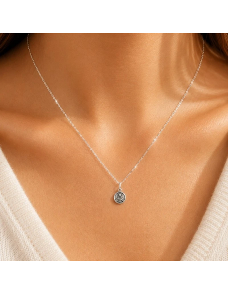 Scapular Necklace 9 mm Silver Plated | Religious Jewelry