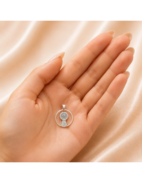 Medalla Virgen del Pilar Orla 20 mm en Plata