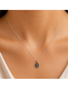 Collar San Miguel 11 mm chapado en plata 2