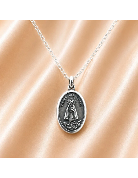 Our Lady of Charity Necklace 23 mm Silver-Plated
