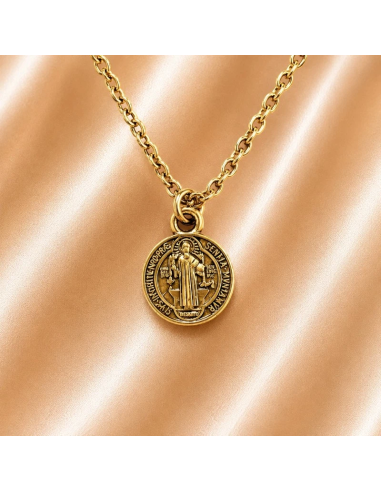 Collar San Benito 9 mm chapado en oro