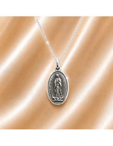Our Lady of Guadalupe Necklace 20 mm Silver-Plated