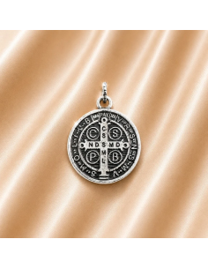 Saint Benedict Medal Silver-Plated 5 Microns (16 mm / 20 mm) 2