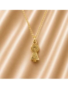 Virgin of Pilar Silhouette Necklace 20 mm Gold-Plated