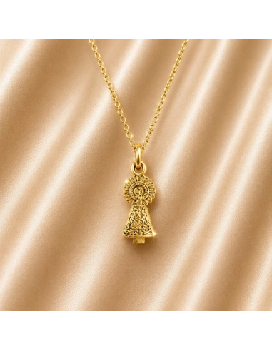 Virgin of Pilar Silhouette Necklace 20 mm Gold-Plated