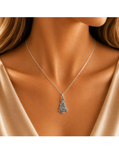 Our Lady of Covadonga Necklace 19 mm Silver-Plated 2