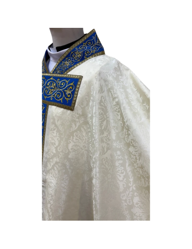 Casulla Regina Mariana | Casulla Mariana Azul y Oro | Karelia Arte Sacra