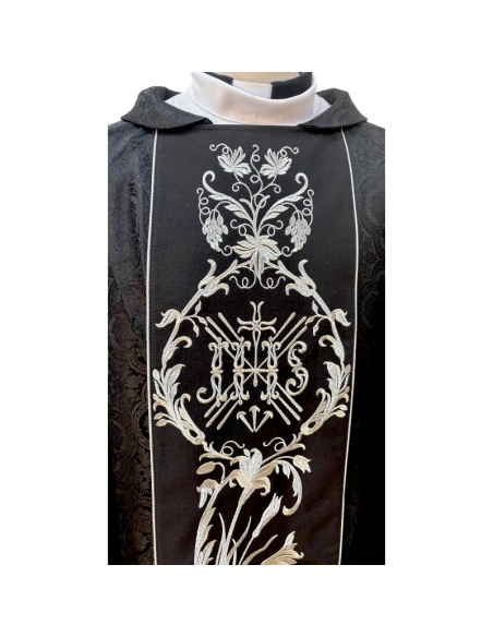 Black Requiem Chasuble | Funeral and Memorial Mass Vestment
