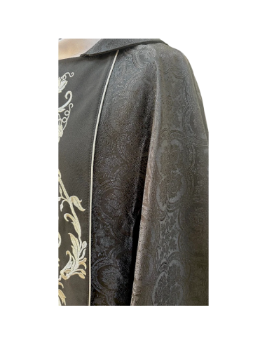 Black Requiem Chasuble | Funeral and Memorial Mass Vestment
