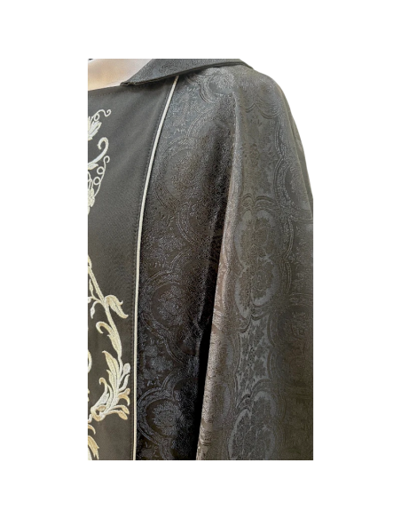 Black Requiem Chasuble | Funeral and Memorial Mass Vestment
