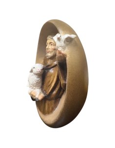 San Francisco de Asís Relieve en Madera | Escultura Val Gardena 2