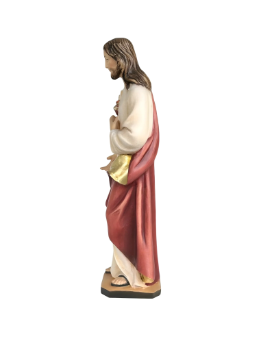Sacred Heart of Jesus Wood Figure | Val Gardena