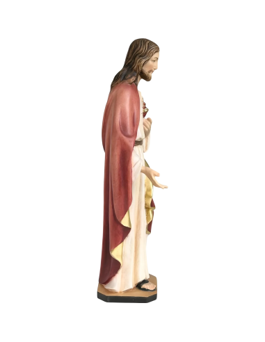 Sagrado Corazón de Jesús en Madera | Estatua Val Gardena