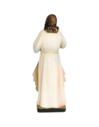 Back view of Divine Mercy Jesus wood statue