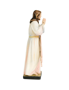 Jesús Misericordioso con rayos de luz en madera de arce coloreada 2