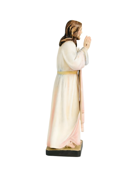 Detalle lateral de la imagen de Jesús Misericordioso en madera