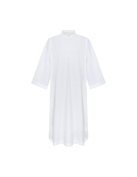 Plain Alb with Chest Zipper