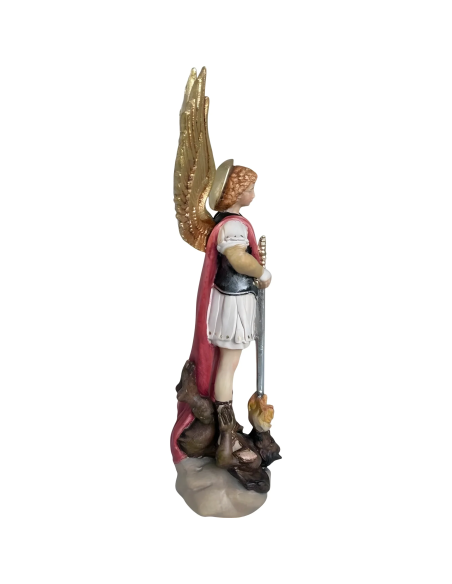 Saint Michael Archangel Wood Statue | Val Gardena Craftsmanship