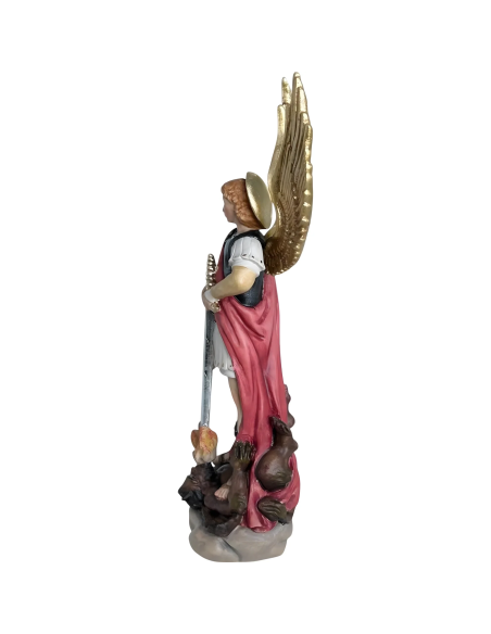 Saint Michael Archangel Wood Statue | Val Gardena Craftsmanship
