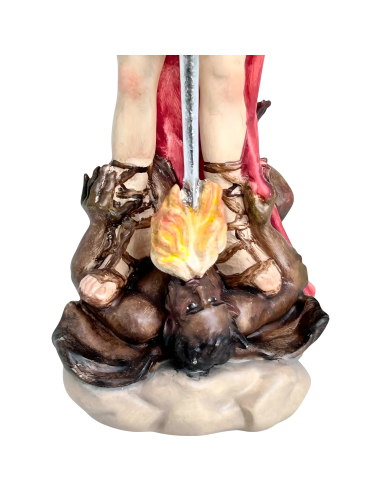 Saint Michael Archangel Wood Statue | Val Gardena Craftsmanship