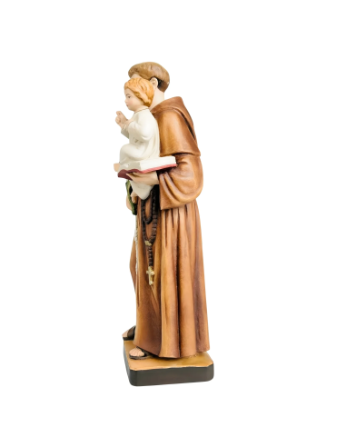 Saint Anthony of Padua with Child Statue | Val Gardena Wood Carving