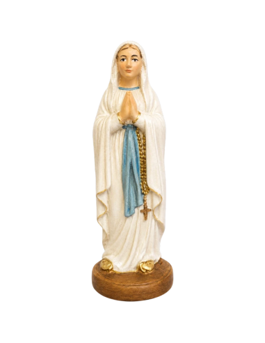 Our Lady of Lourdes Wooden Statue | Val Gardena Craftsmanship
