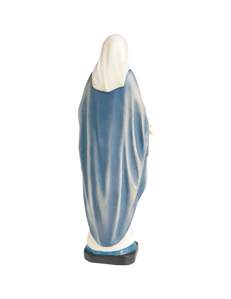 Back view of Immaculate Conception wooden statue