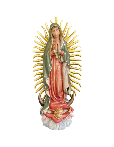 Our Lady of Guadalupe Wooden Figure | Val Gardena Craftsmanship