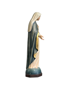 Estatua Sagrado Corazón de María en madera de arce tallada a mano 2