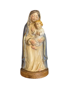 Virgin Mary with Child Wooden Figure | Val Gardena 9 cm