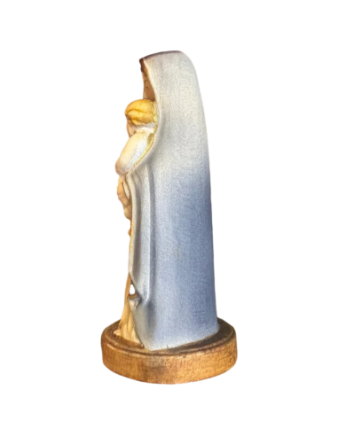 Virgin Mary with Child Wooden Figure | Val Gardena 9 cm
