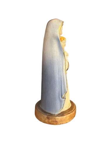 Virgin Mary with Child Wooden Figure | Val Gardena 9 cm
