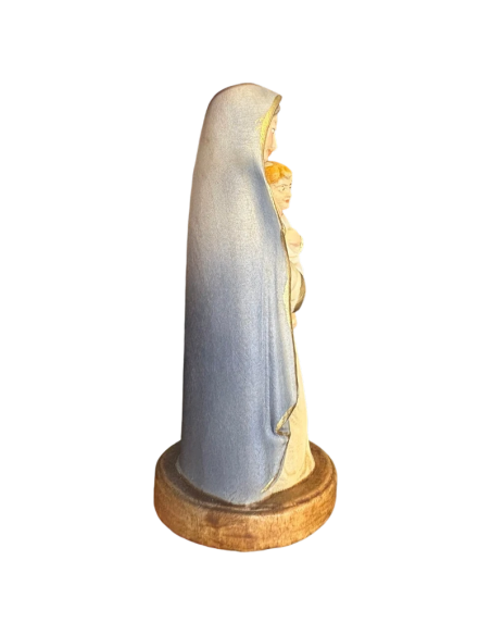 Virgin Mary with Child Wooden Figure | Val Gardena 9 cm