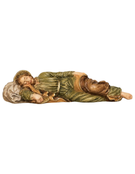 Sleeping Saint Joseph Wooden Figure | Val Gardena 12 cm