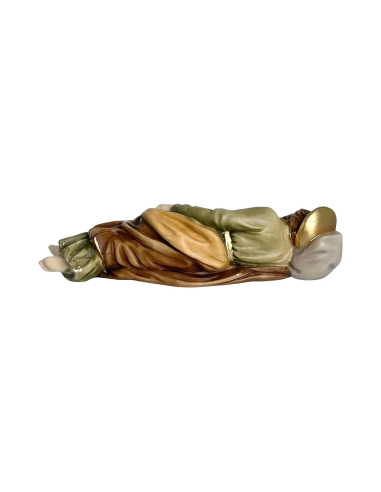 Sleeping Saint Joseph Wooden Figure | Val Gardena 12 cm
