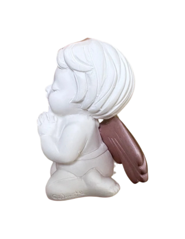 Figura Ángel Rosa en Yeso | Artesanía Italiana