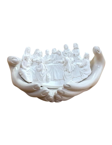 Last Supper in Open Hands Figure 16 cm | Karelia Arte Sacra