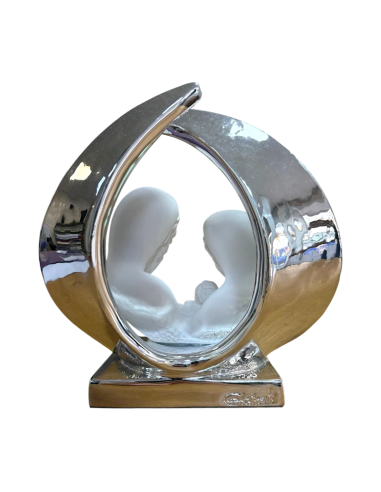 Modern Holy Family with Silver Frame 18 cm | Karelia Arte Sacra
