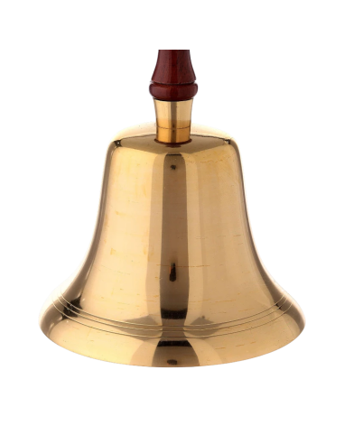 Traditional Liturgical Hand Bell in Brass and Wood 23 cm | Karelia Arte Sacra