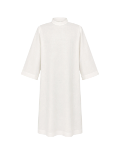 Alba sacerdotal de lino 100 % para climas cálidos