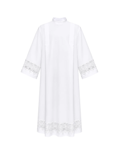 Georgette Alb with 10 cm JHS Lace | Karelia Arte Sacra