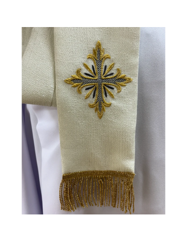Gloria Chasuble | Ivory Chasuble with Olive Branch Embroidery