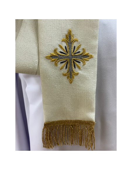 Gloria Chasuble | Ivory Chasuble with Olive Branch Embroidery