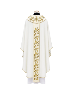 Casulla Gloria | Casulla Marfil Bordada con Ramas de Olivo 2