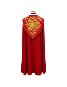 Embroidered Red Cope with Crystals 2