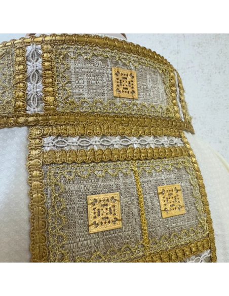 Gloria Dei Ivory Wool Chasuble with Handmade Embroidery | Karelia Arte Sacra