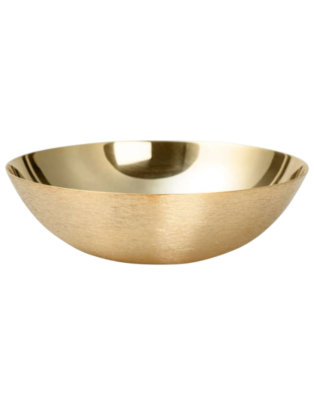 Gold Communion Paten in brass holding approximately 140 hosts