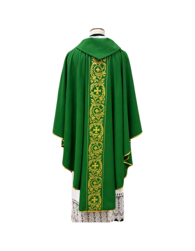 Casulla Via Nova Verde con Bordado Dorado | Karelia