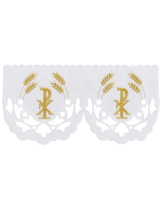 Mantel de Altar con Crismón Dorado y Espigas | Karelia